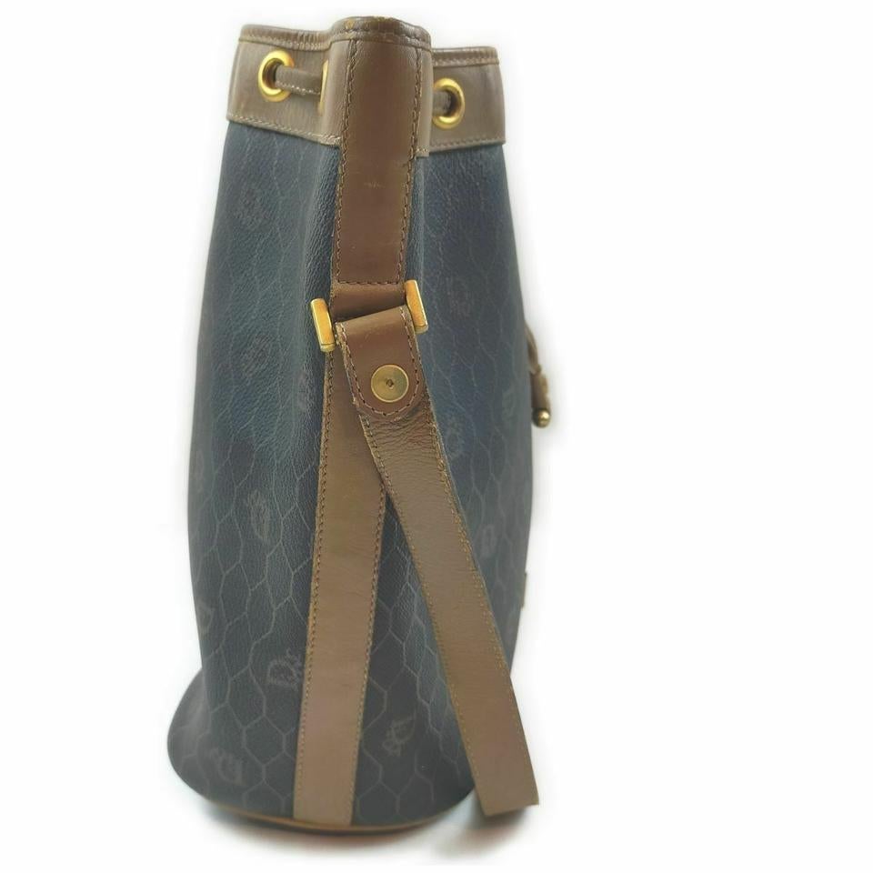 Seau à monogrammes noir Dior avec pochette 860637 en vente 1