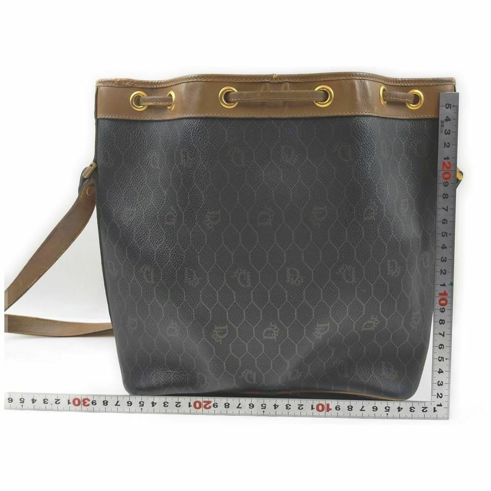 Seau à monogrammes noir Dior avec pochette 860637 en vente 4