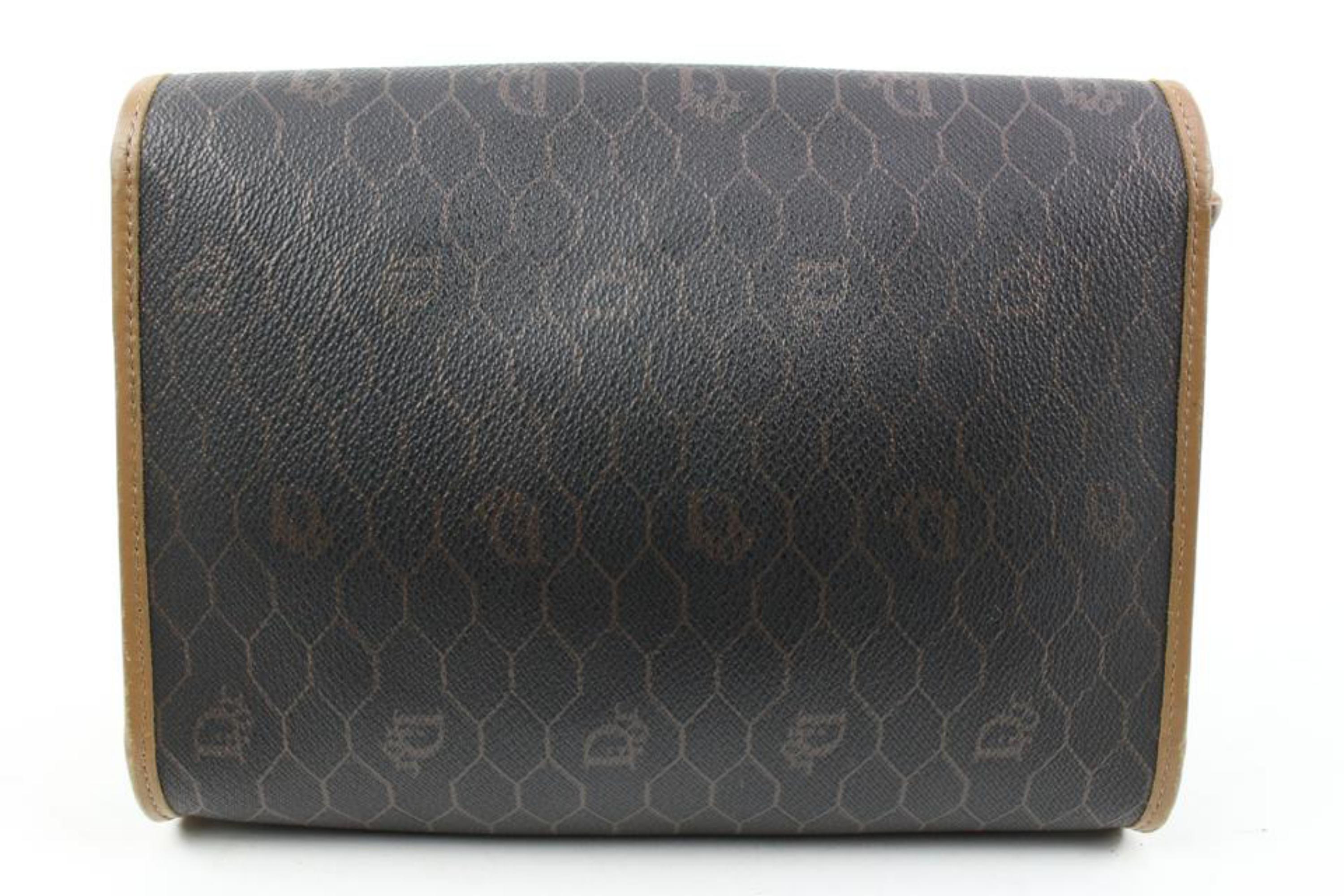 Dior Black Monogram Trotter Honeycomb Crossbody Flap Bag 14d131s 6