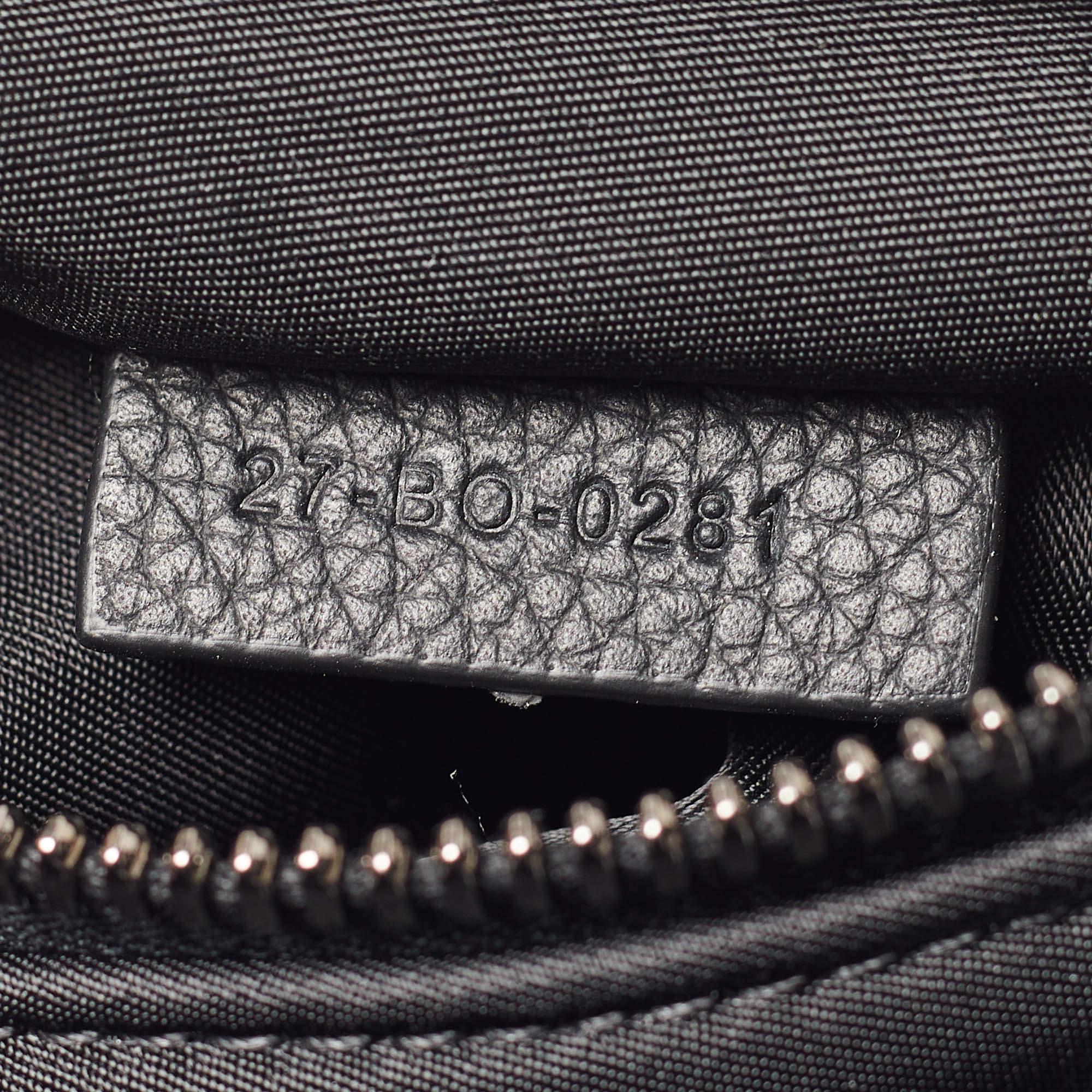 Dior Schwarze Umhängetasche aus Nylon und Leder mit Sattel im Angebot 6