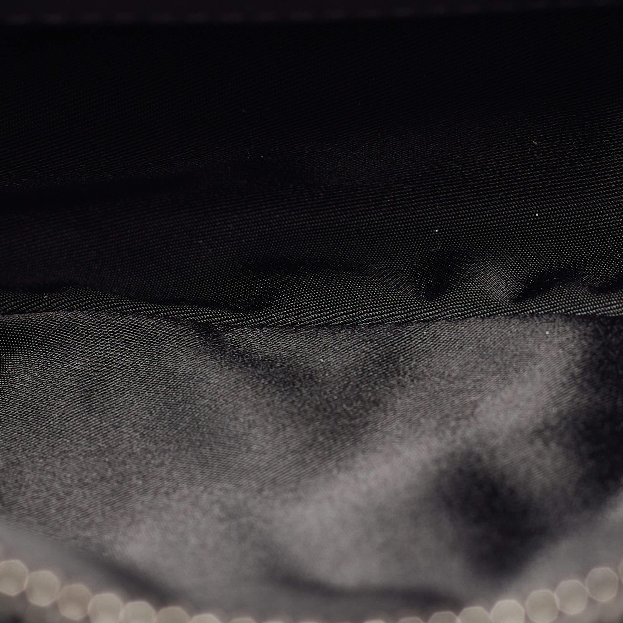 Dior Schwarze Umhängetasche aus Nylon und Leder mit Sattel im Angebot 7
