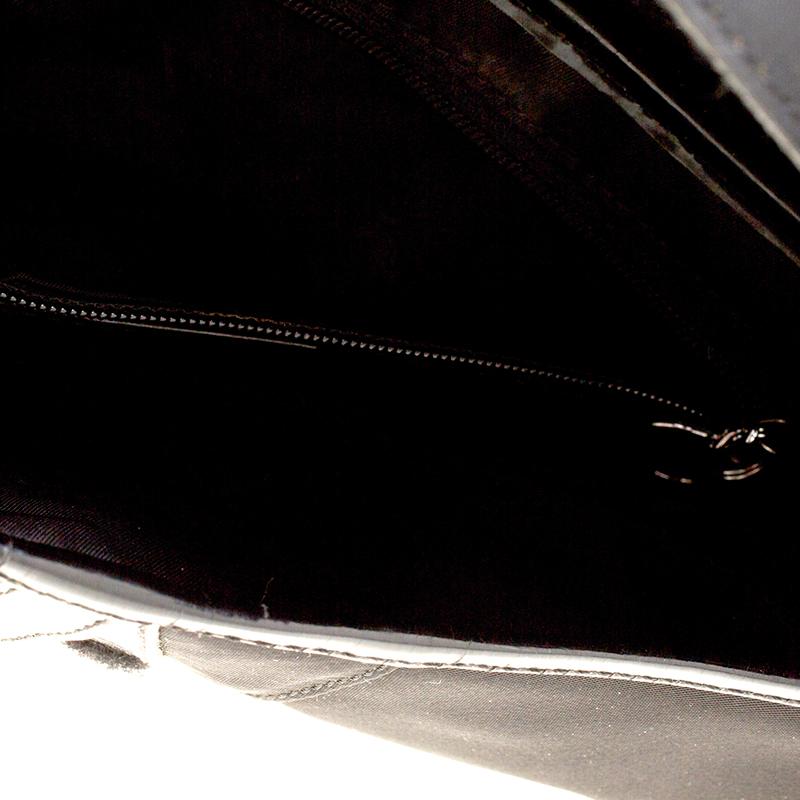 Dior Black Nylon and Patent Leather Saddle Bag 5