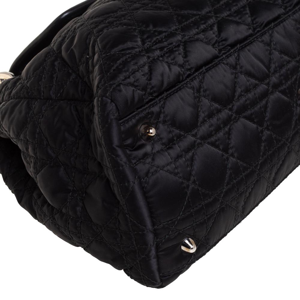 Dior Schwarz Nylon Cannage Gesteppt Charming Lock Flap Umhängetasche 6