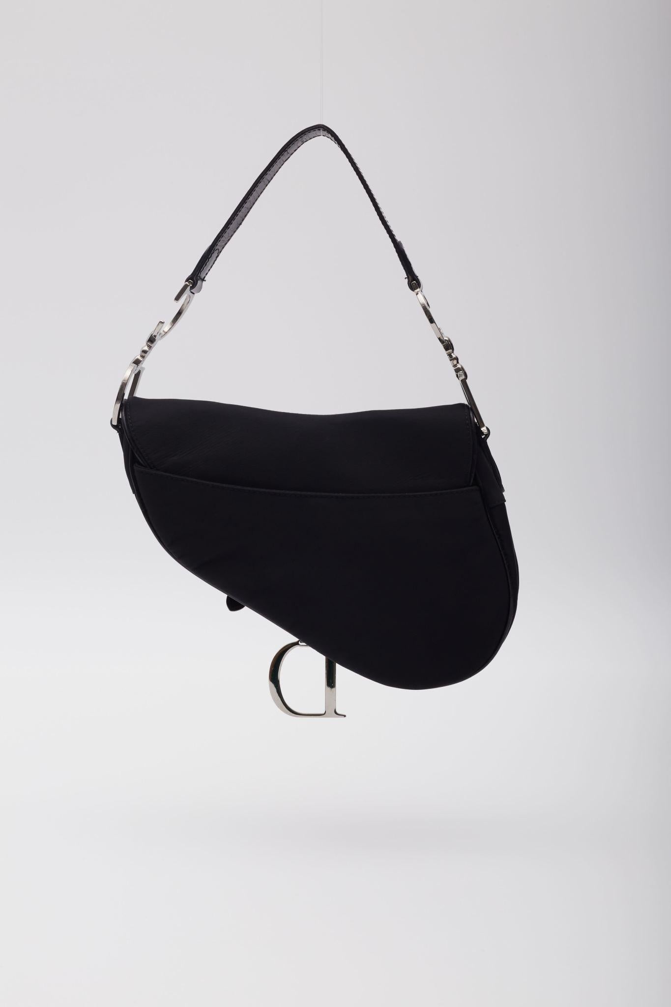 Women's Dior Black Nylon Saddle Bag For Sale