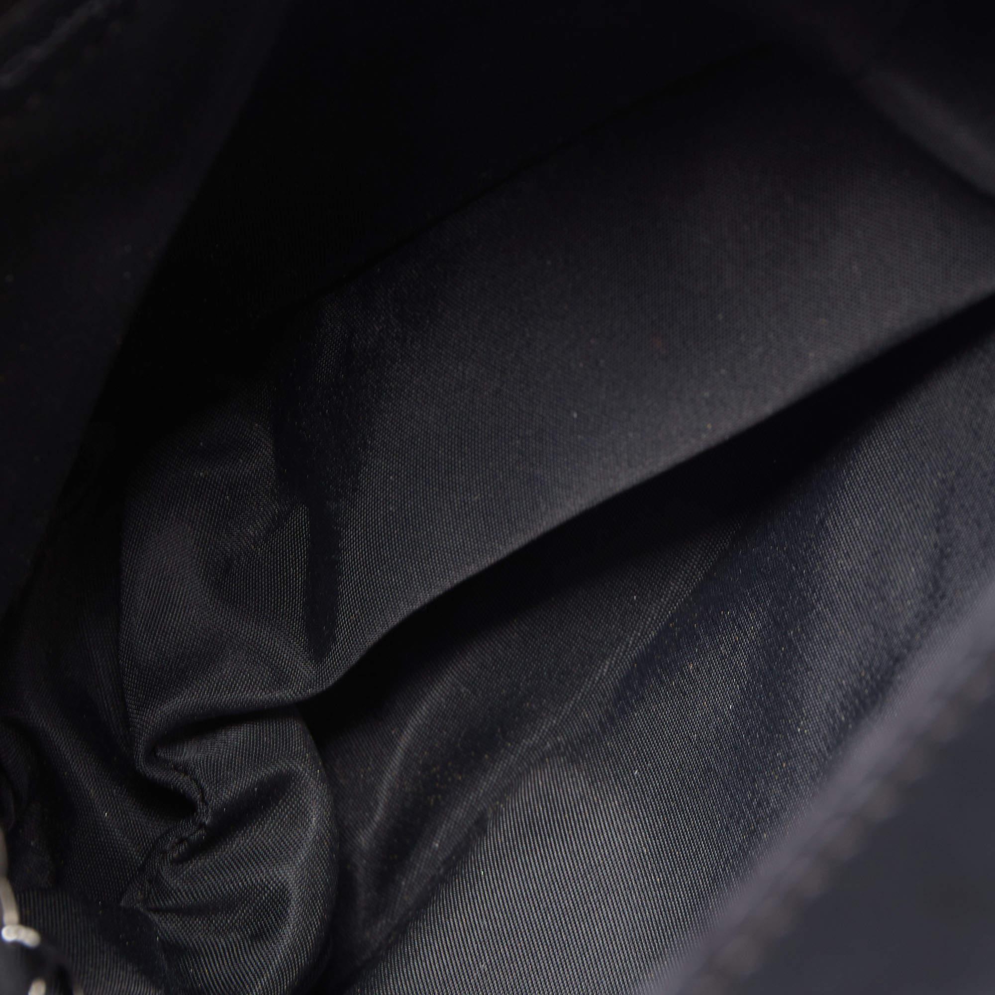 Dior Black Oblique Canvas and Leather Saddle Bag 2