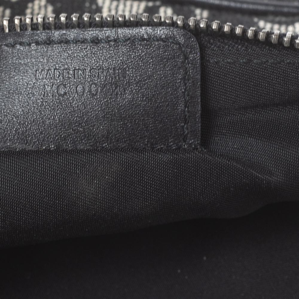 Dior Black Oblique Canvas and Leather Saddle Pochette Bag 3