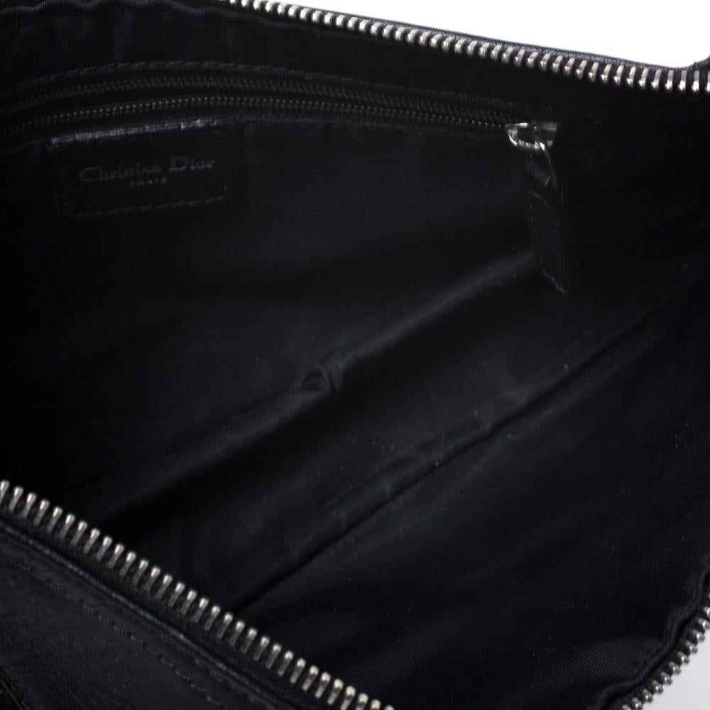 Dior Black Oblique Canvas and Leather Shoulder Bags 2