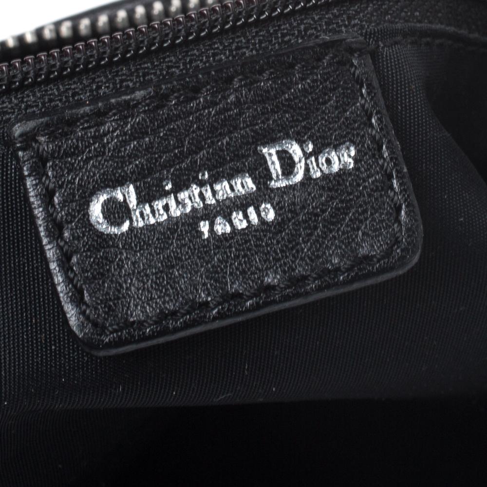 Dior Black Oblique Canvas and Leather Shoulder Bags 5