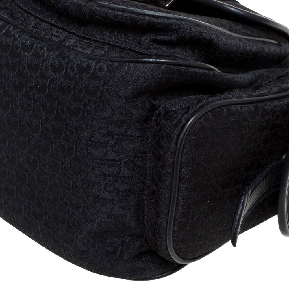 Dior Black Oblique Canvas and Leather Street Chic Tote 2