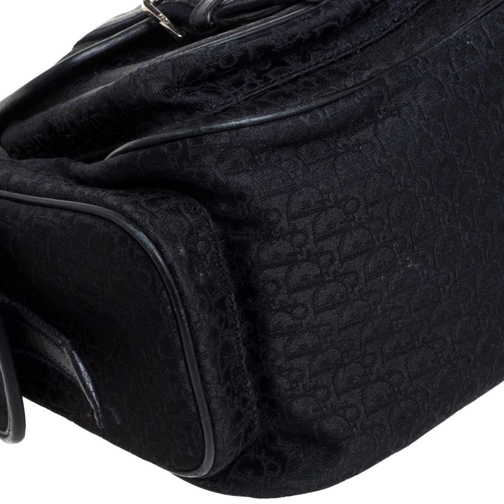 Dior Black Oblique Canvas and Leather Street Chic Tote 3