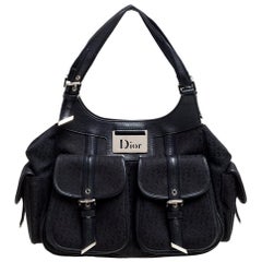 Dior Fourre-tout oblique noir en toile et cuir Street Chic