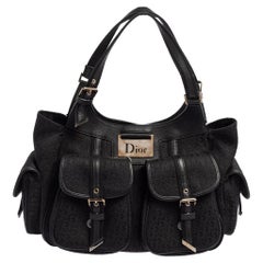 Dior Black Oblique Canvas and Leather Street Chic Tote