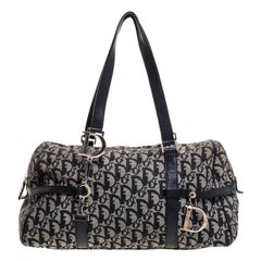 Dior Black Oblique Canvas Charms Satchel