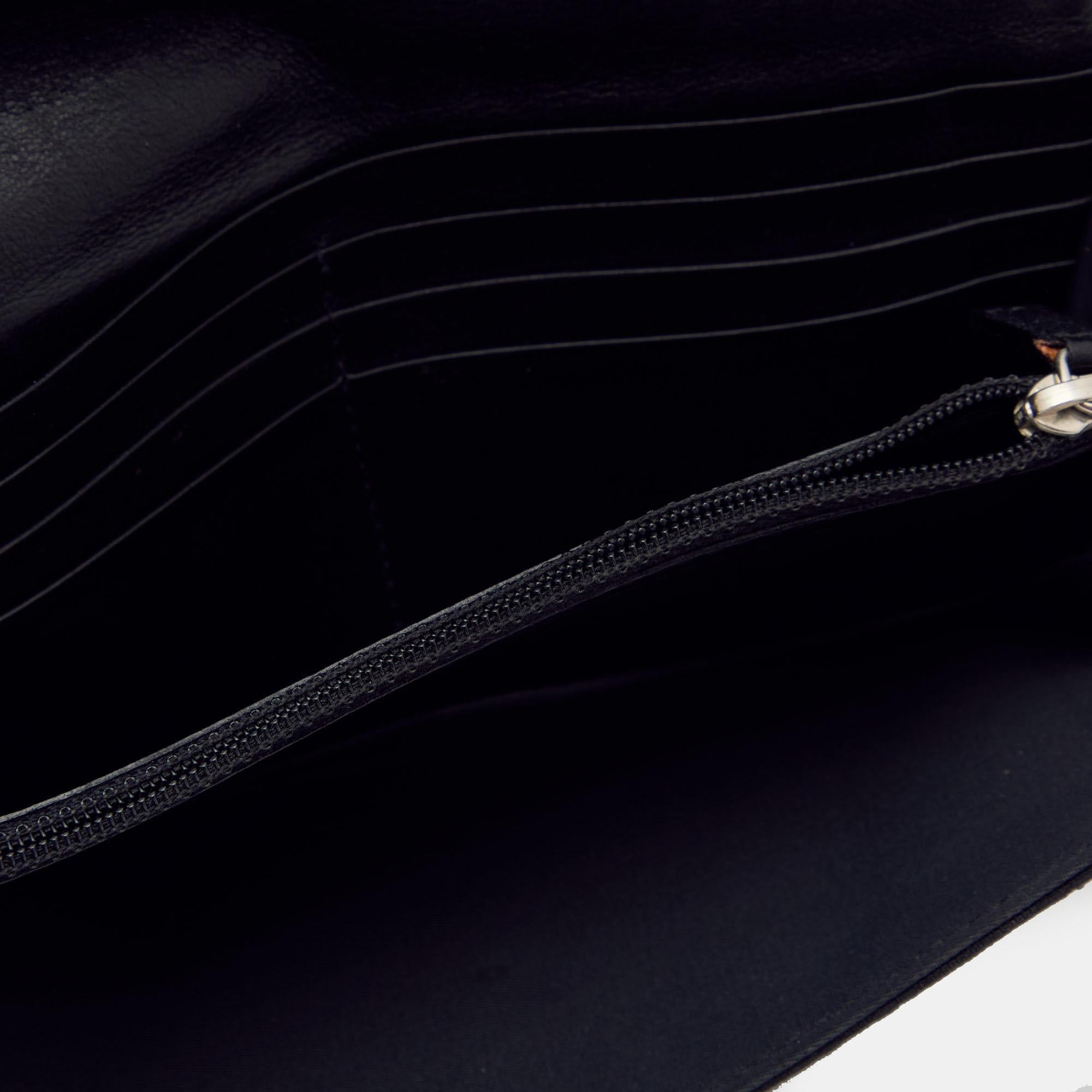 Dior Black Oblique Canvas Continental Wallet 2