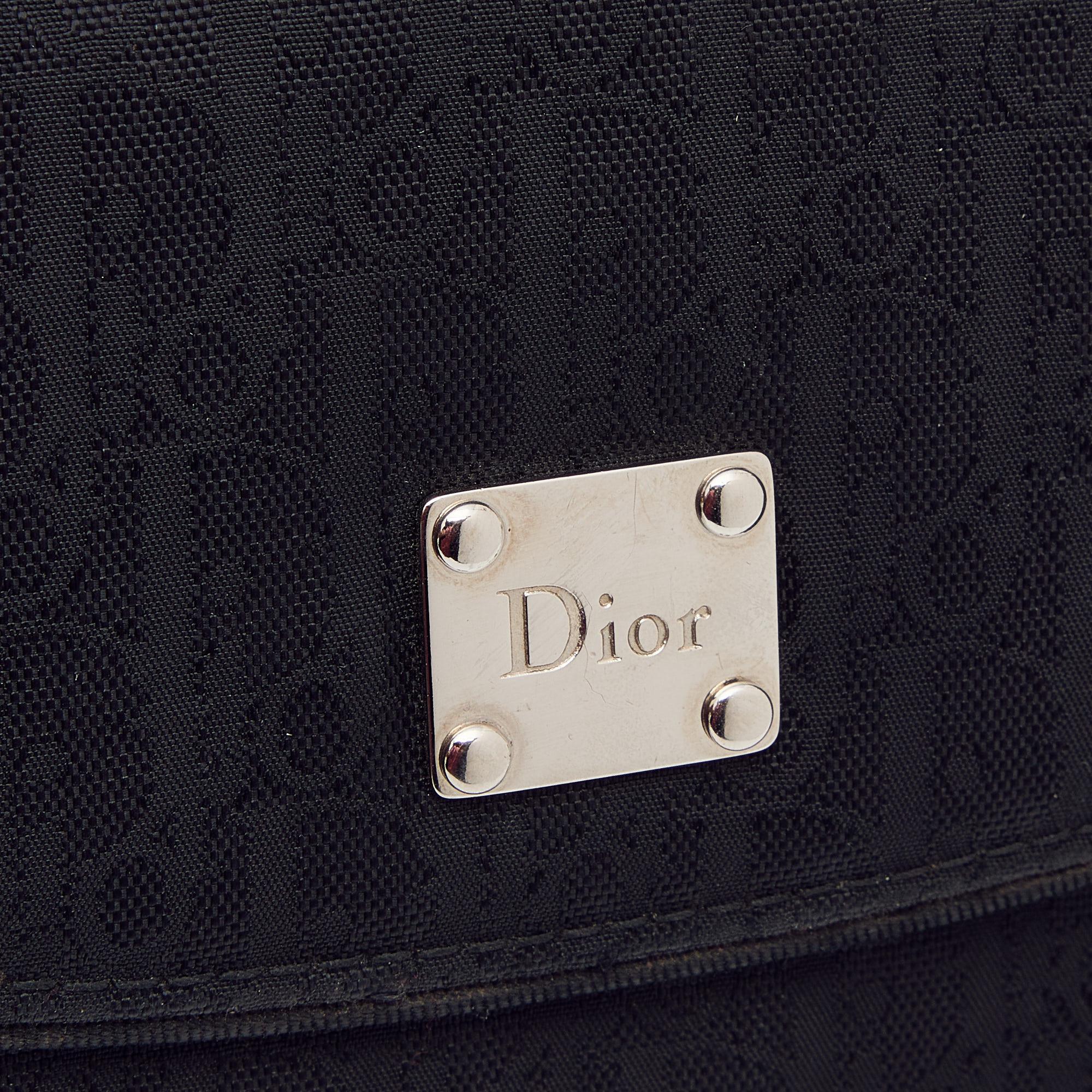 Dior Black Oblique Canvas Continental Wallet 4