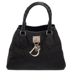 Dior Black Oblique Canvas Small Tote