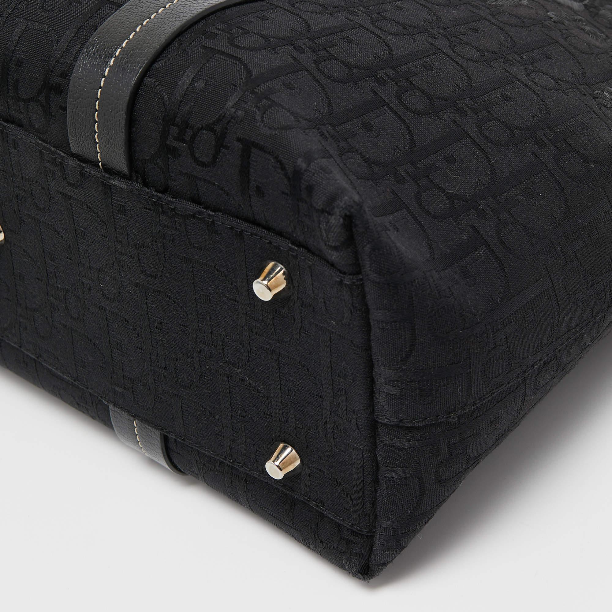Dior Black Oblique Canvas Trotter Tote Bag 2