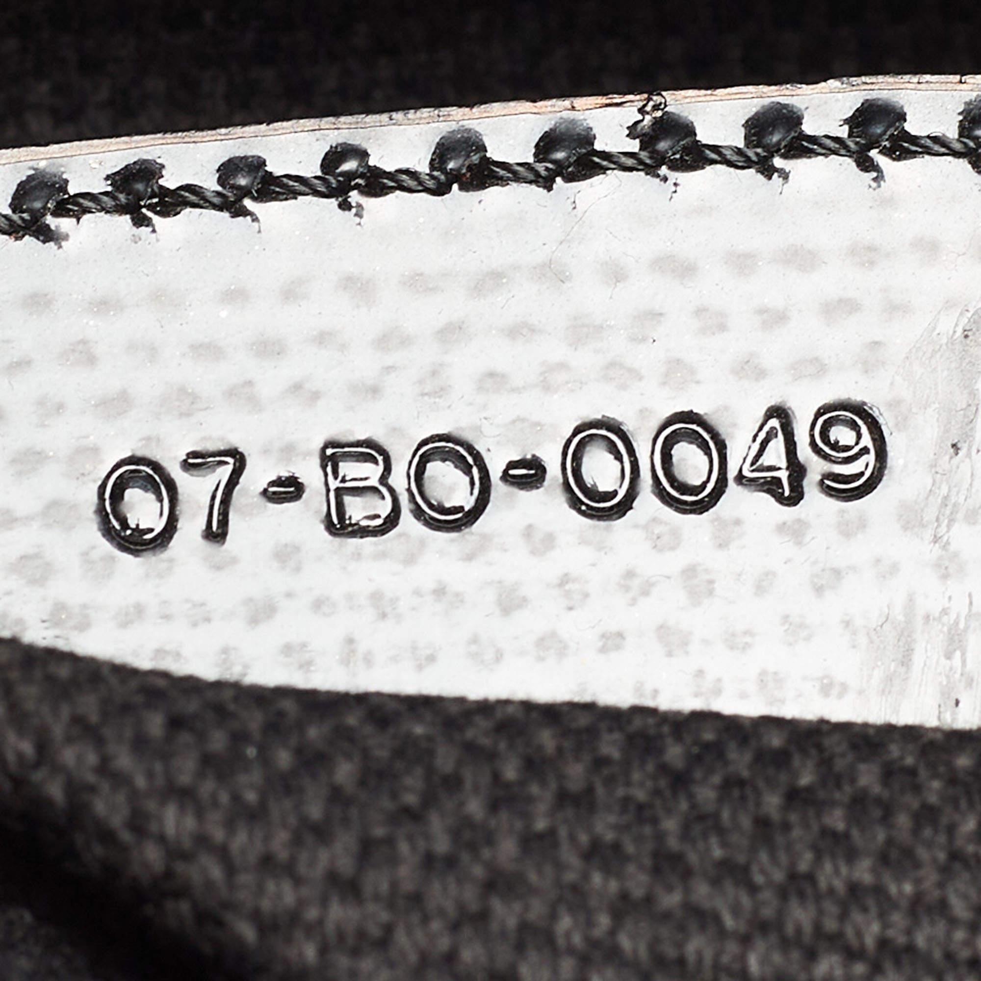 Dior Black Oblique Embossed Patent Leather Boston Bag 7