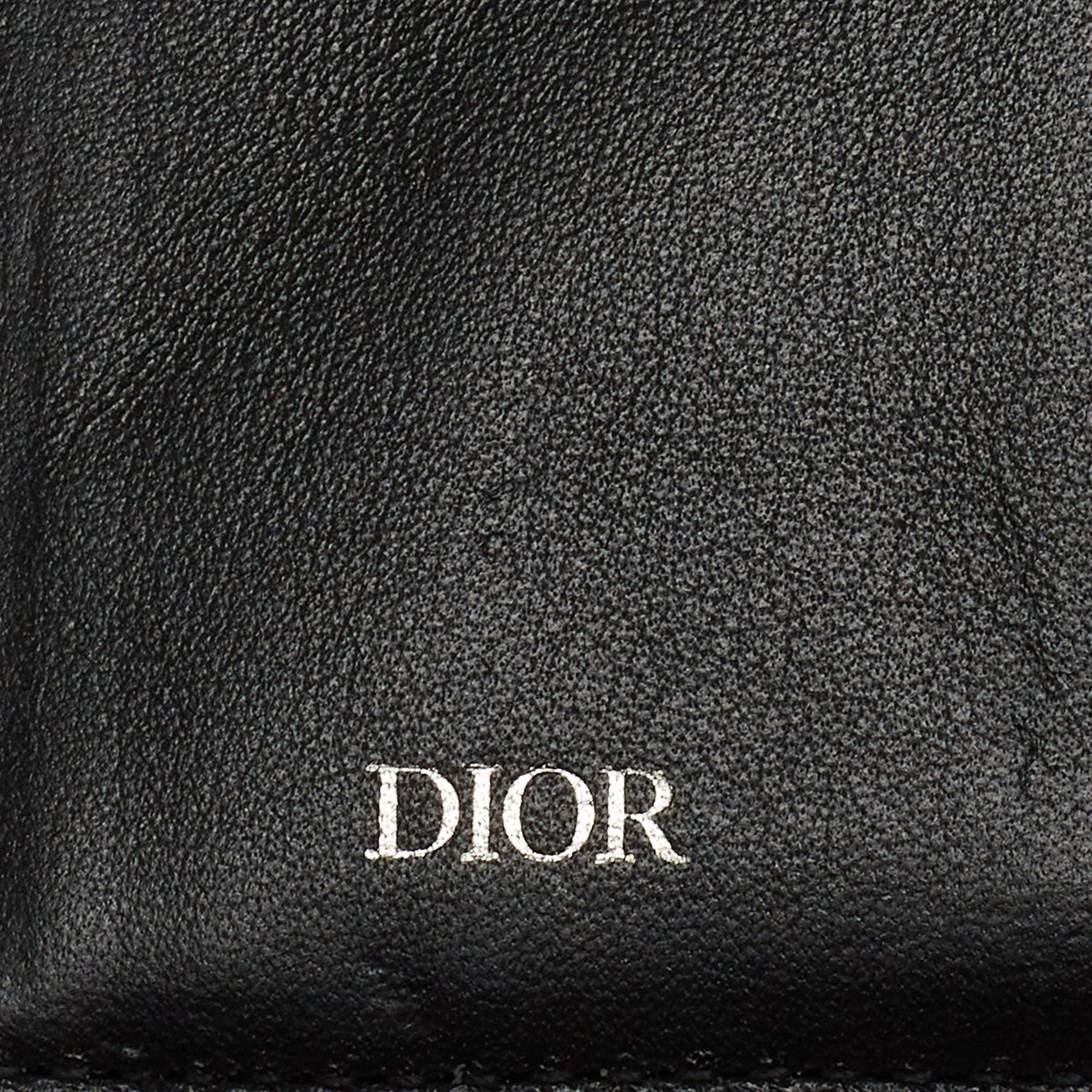 Dior Black Oblique Jacquard Bifold Wallet 6