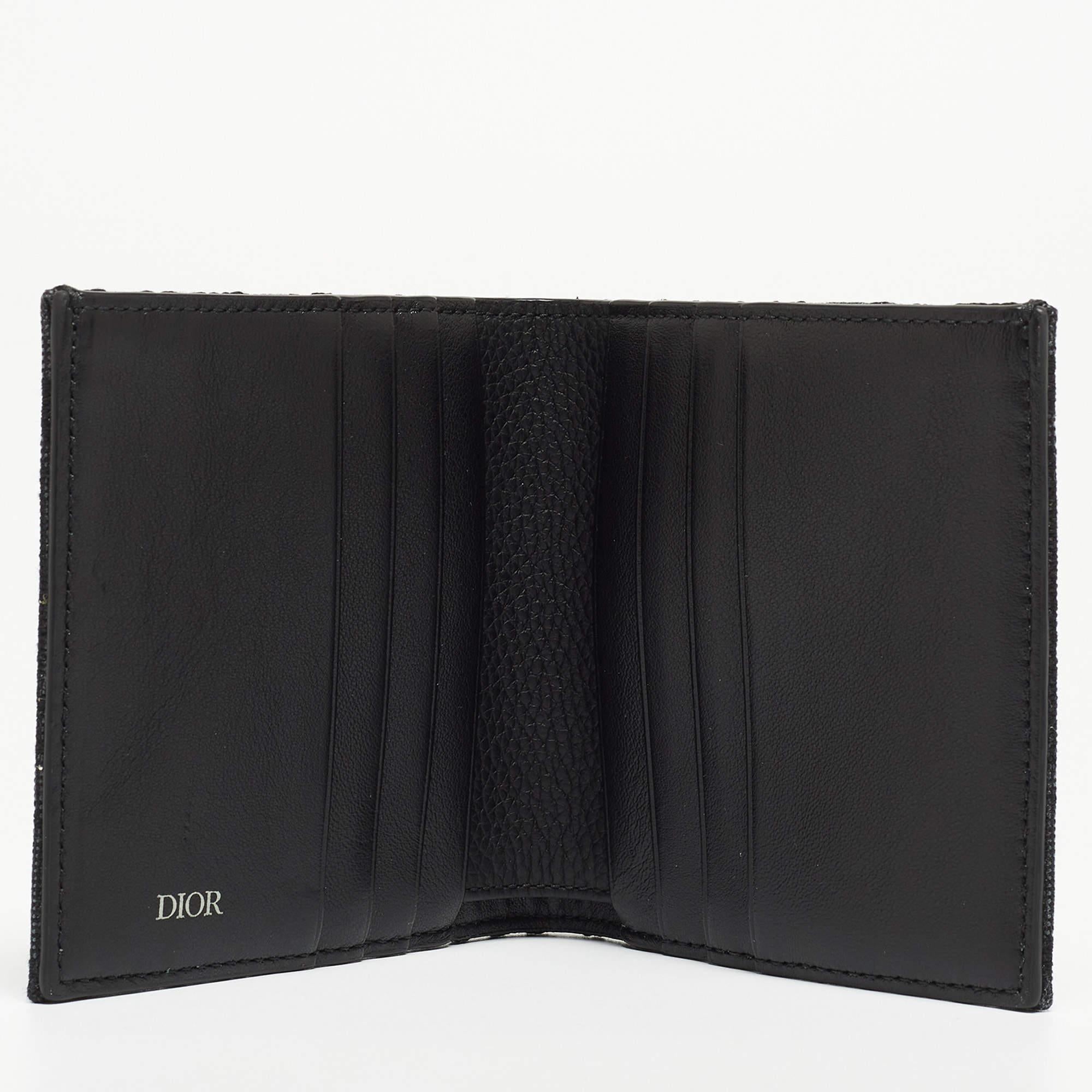 Dior Black Oblique Jacquard Bifold Wallet 1