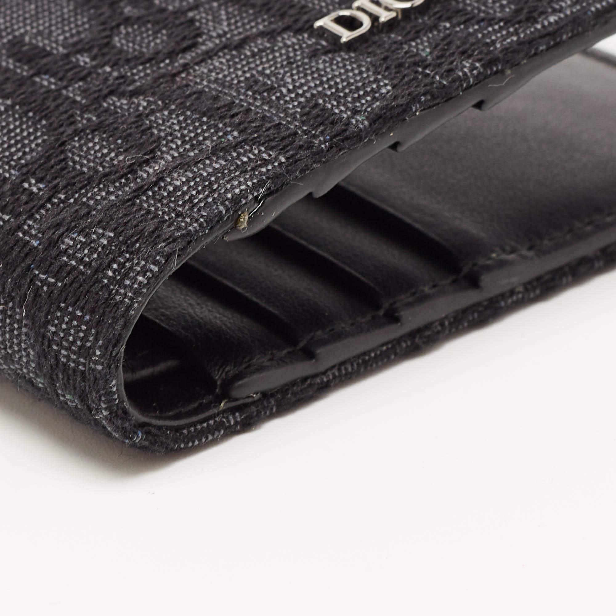 Dior Black Oblique Jacquard Bifold Wallet 3