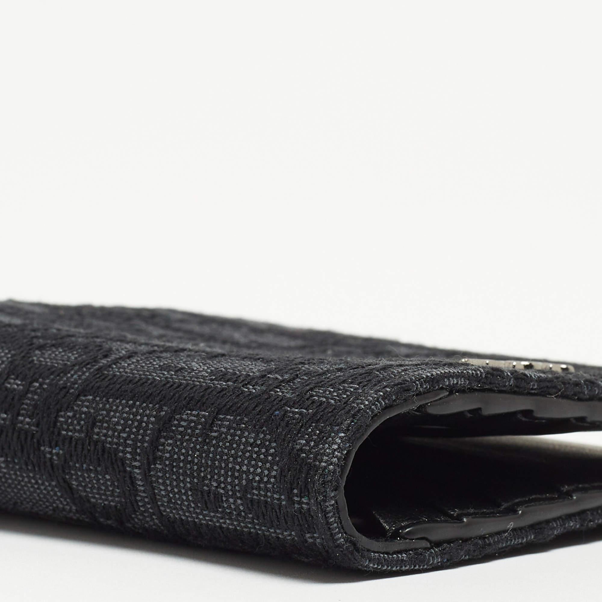 Dior Black Oblique Jacquard Bifold Wallet 4