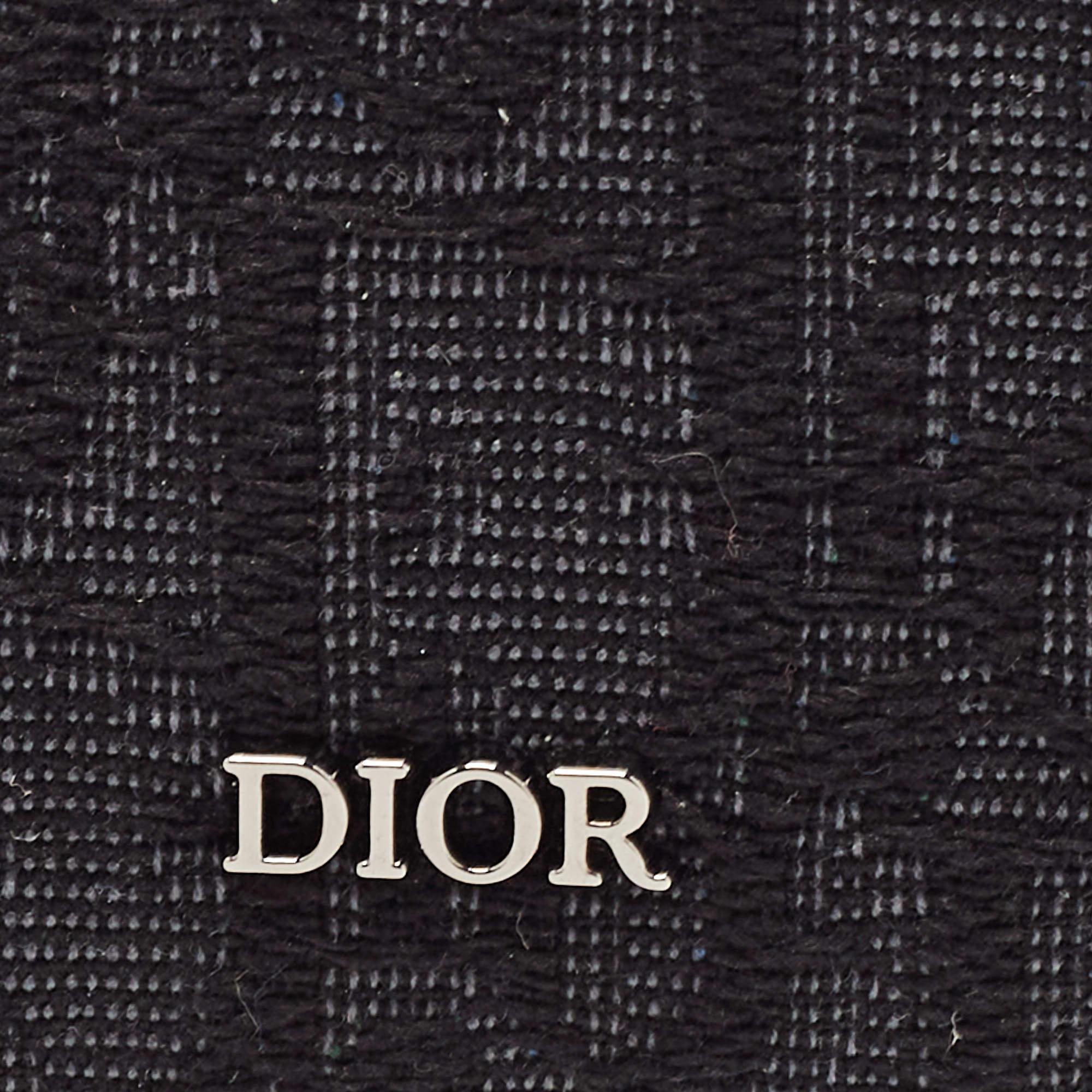 Dior Black Oblique Jacquard Bifold Wallet 5