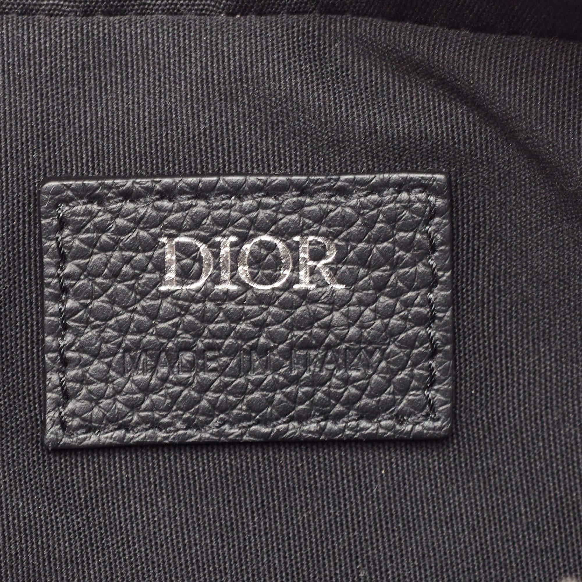 Dior Black Oblique Jacquard Canvas Safari Crossbody Bag 4