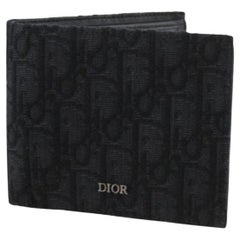 Dior Black Oblique Jacquard Mens Wallet