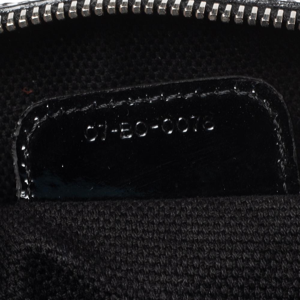 Dior Black Oblique Monogram Patent Leather Boston Bag 6