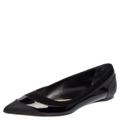 Dior Black Patent And Leather Ballet Flats Size 39