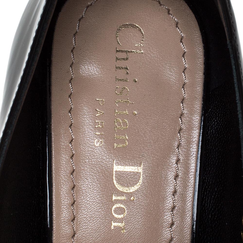 Dior Black Patent Leather BabyD Mary Jane Pumps Size 39 For Sale at