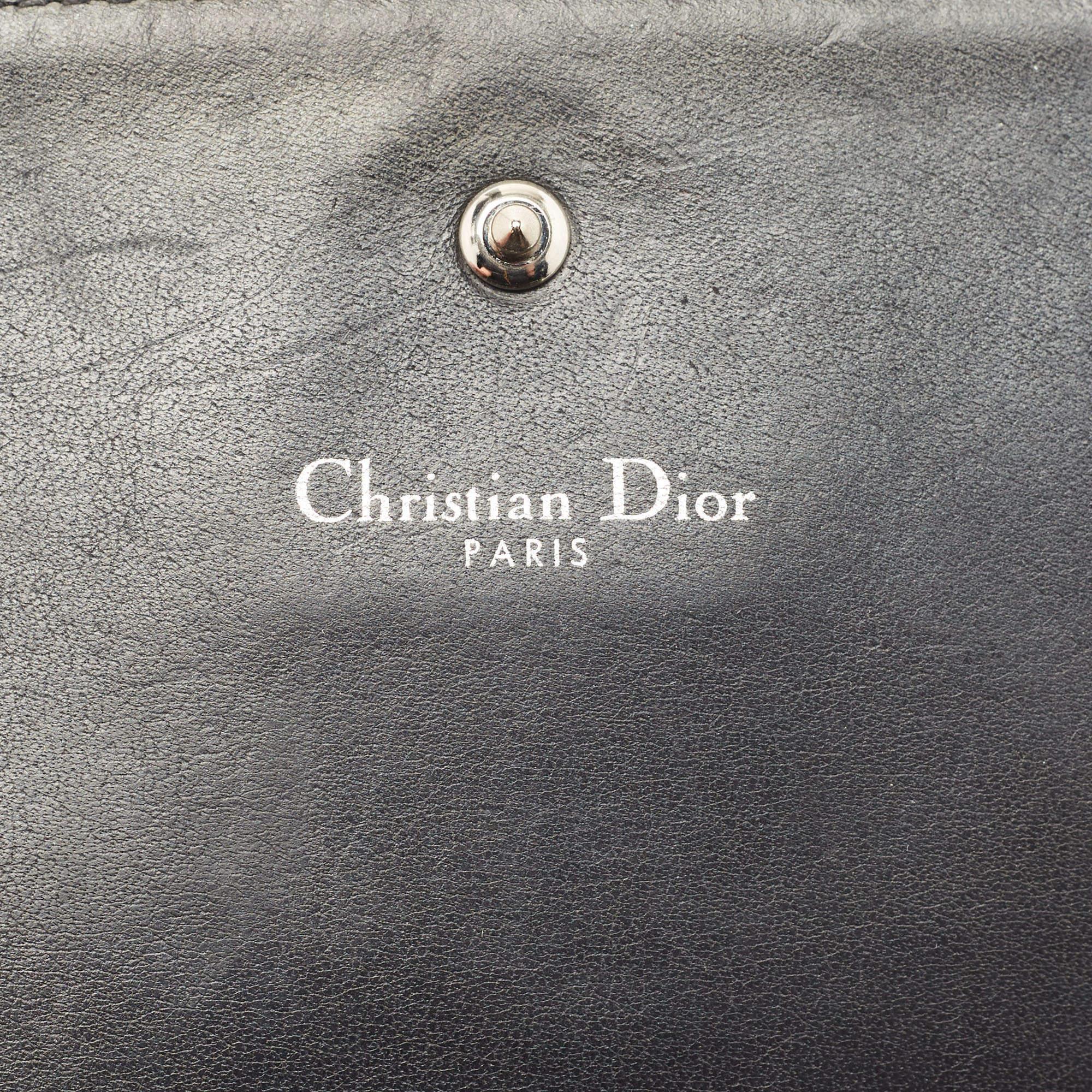 Dior Black Patent Leather Diorama Wallet on Chain 4