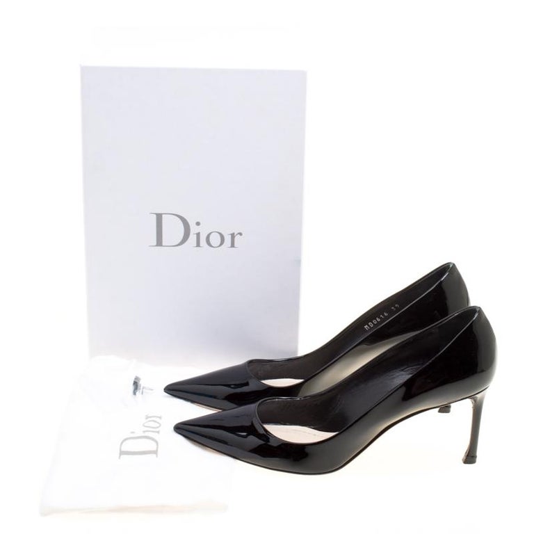 Dior Black Patent Leather Dioressence Pointed Toe Pumps Size 39 For ...