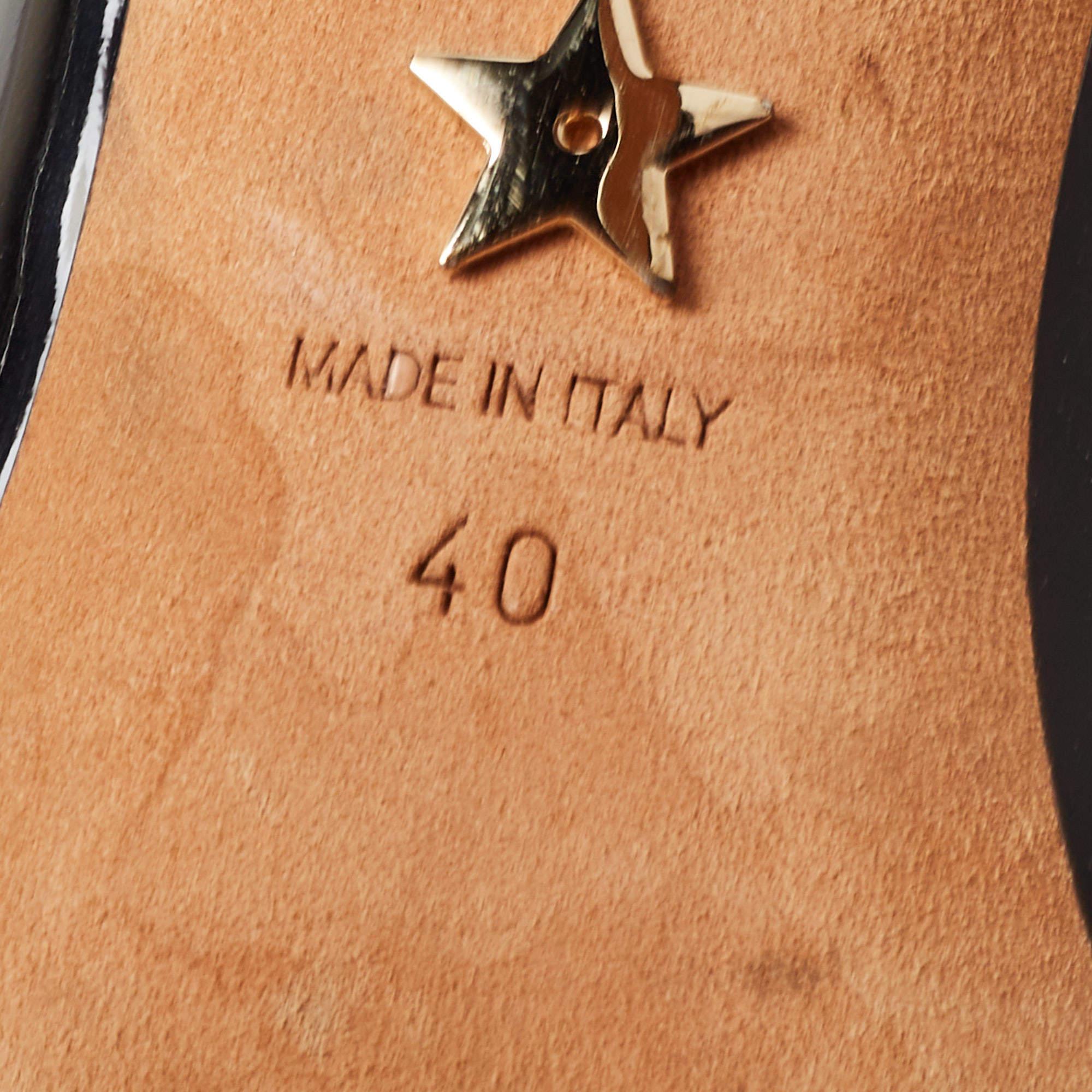 Dior Black Patent Leather J'adior Slingback Pumps Size 40 4