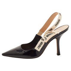 Dior Schwarze J'adior-Pumps aus Lackleder mit Slingback Größe 40