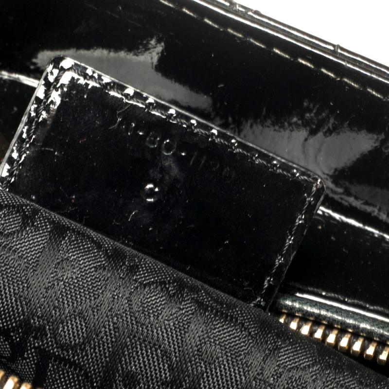 Dior Black Patent Leather Large Lady Dior Tote 7