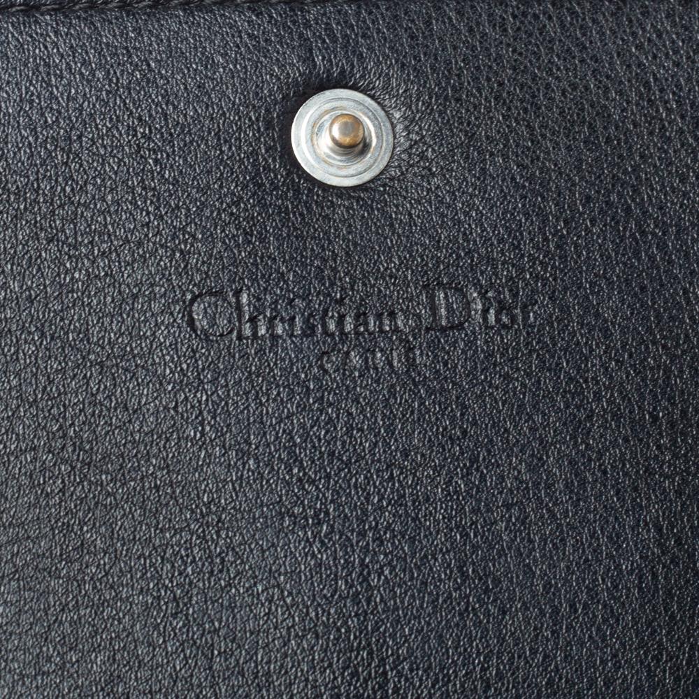 Dior Schwarzes Lackleder Logo Ultimate Continental Geldbörse 3