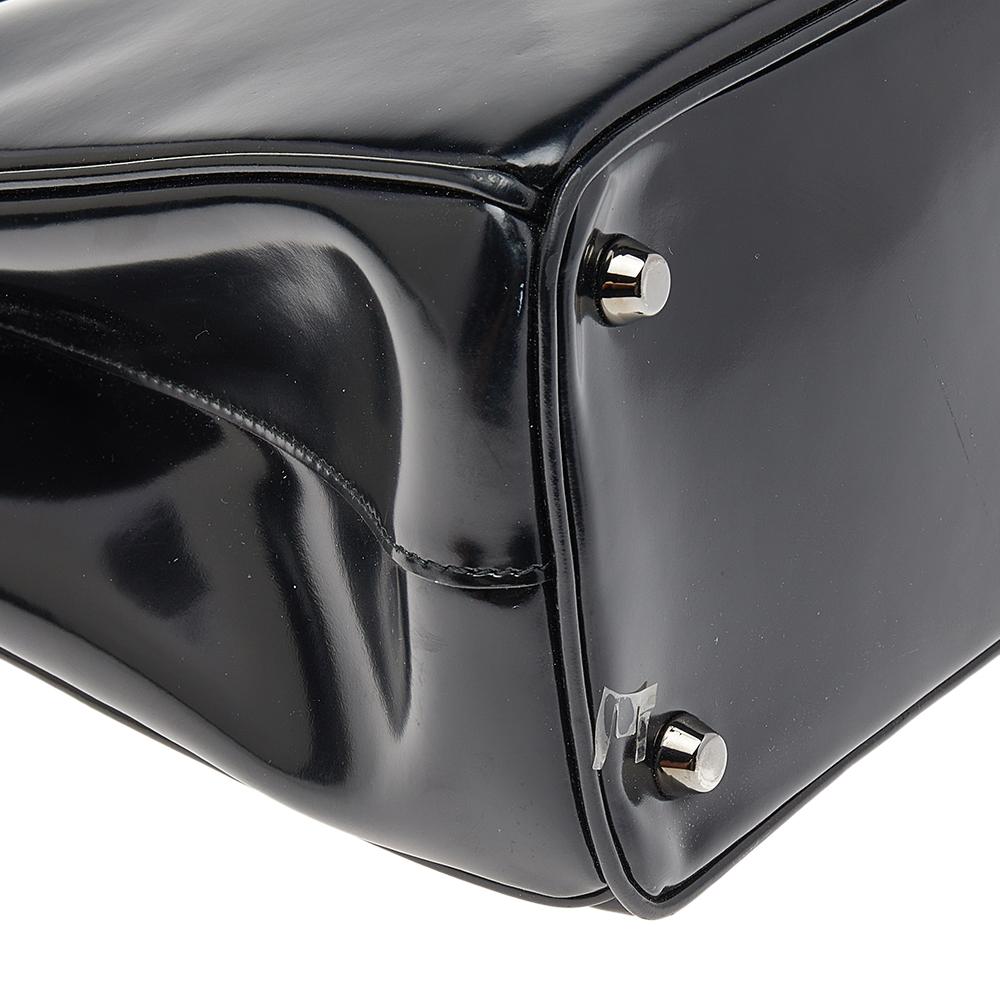 Dior Black Patent Leather Medium Diorissimo Tote 3