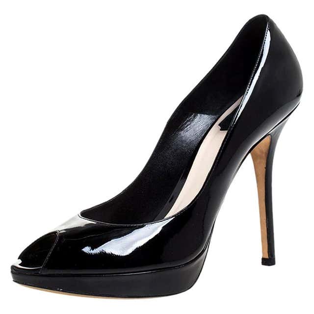 Saint Laurent Black Leather Janis Platform Ankle Boots Size 38.5 For ...