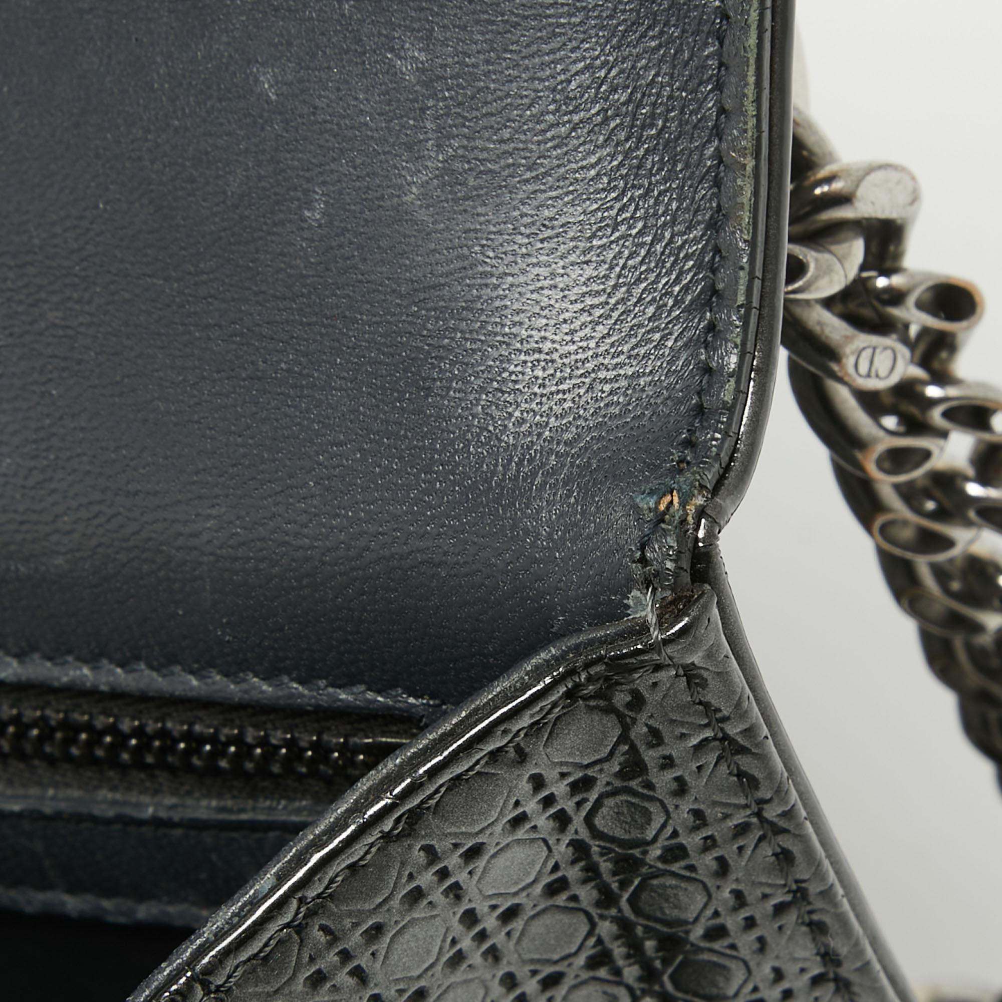 Dior Black Patent Leather Small Diorama Shoulder Bag 16