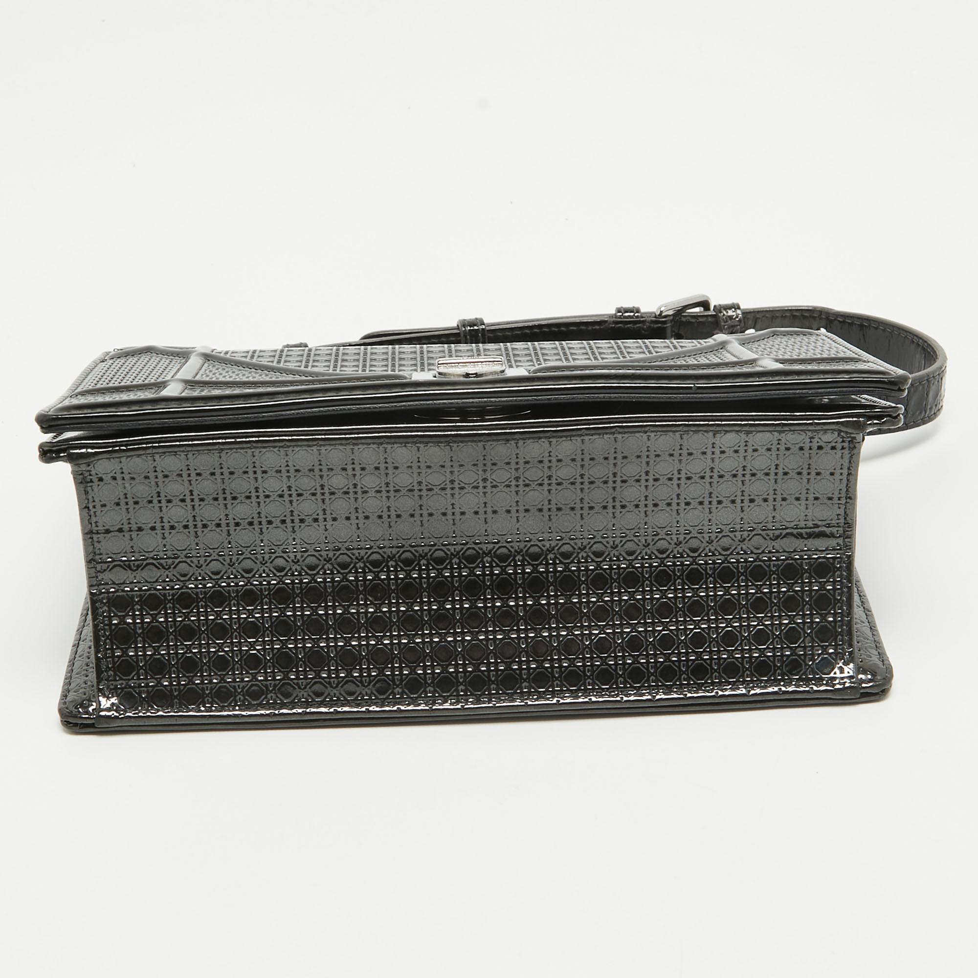 Dior Black Patent Leather Small Diorama Shoulder Bag 1