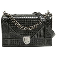 Dior Black Patent Leather Small Diorama Shoulder Bag
