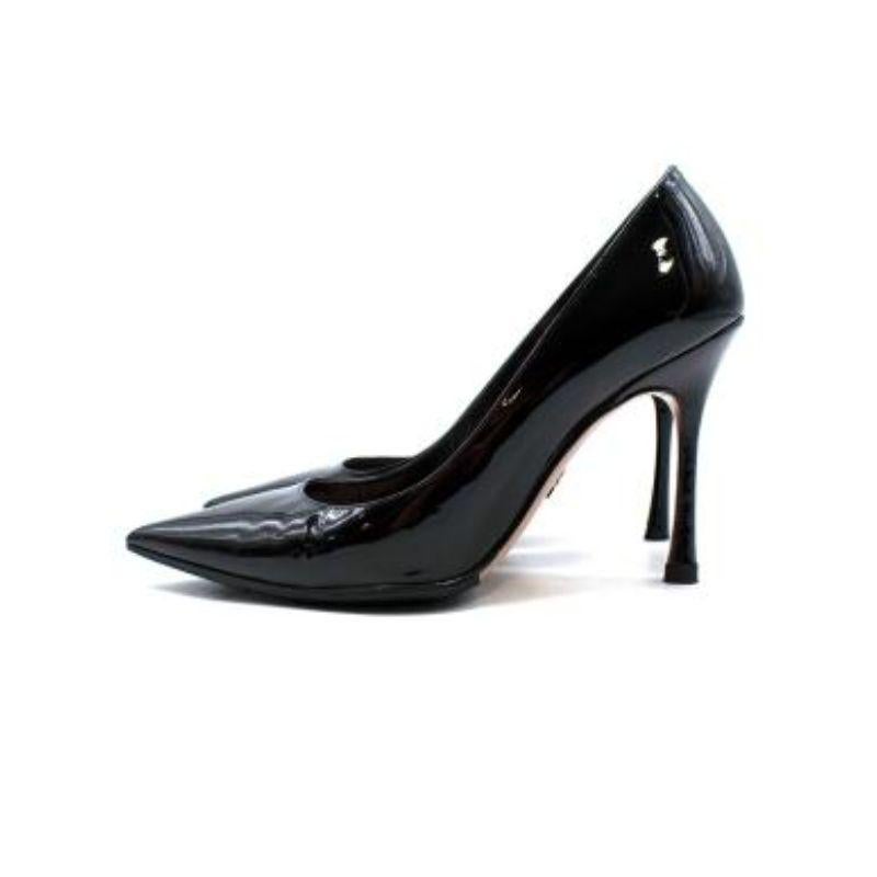 Women's Dior Black Patent Leather Stiletto Heels For Sale