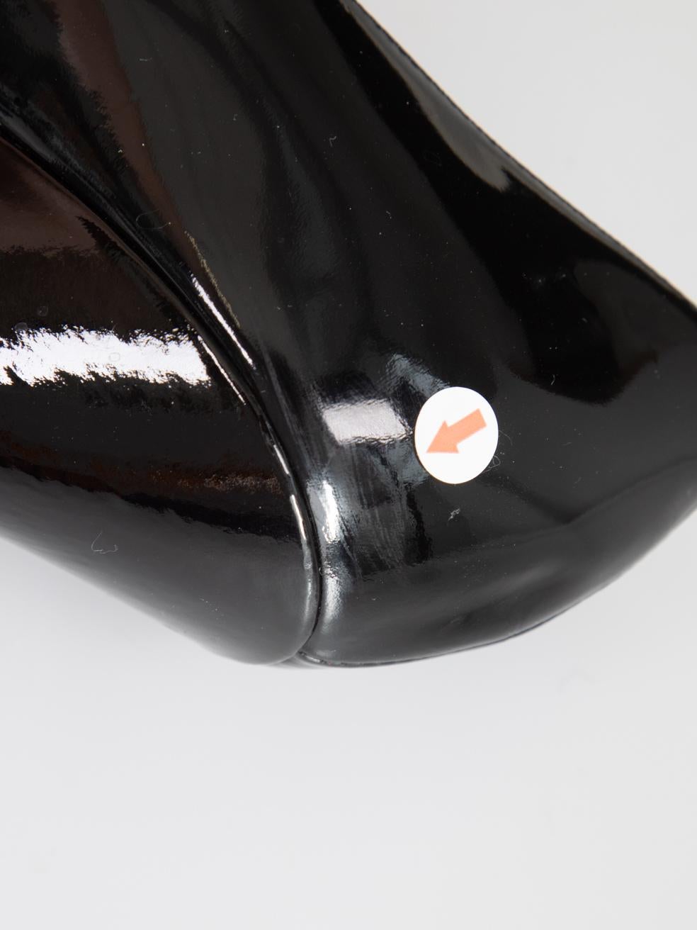 Dior - Décolleté a punta in vernice nera taglia IT 40,5 in vendita 3