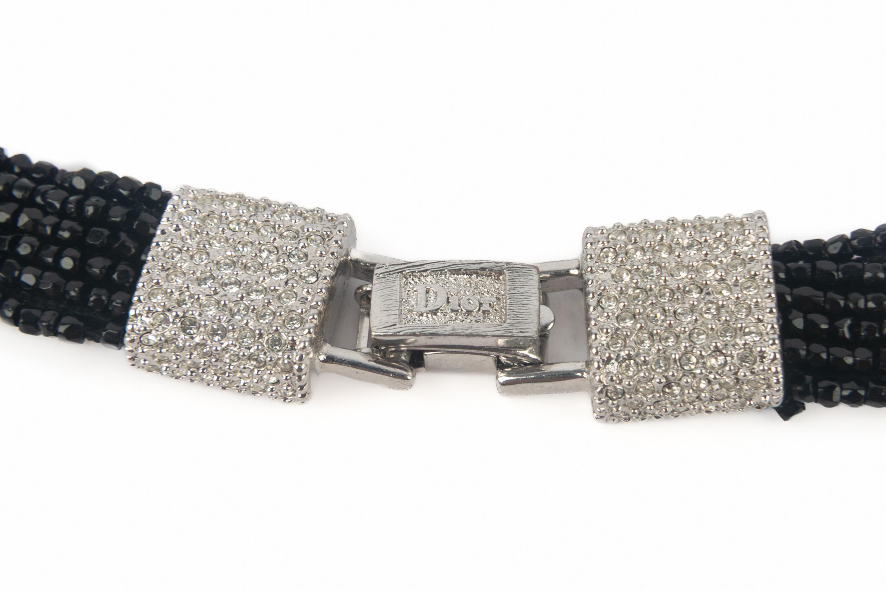 Collana di perle nere Dior in vendita 4