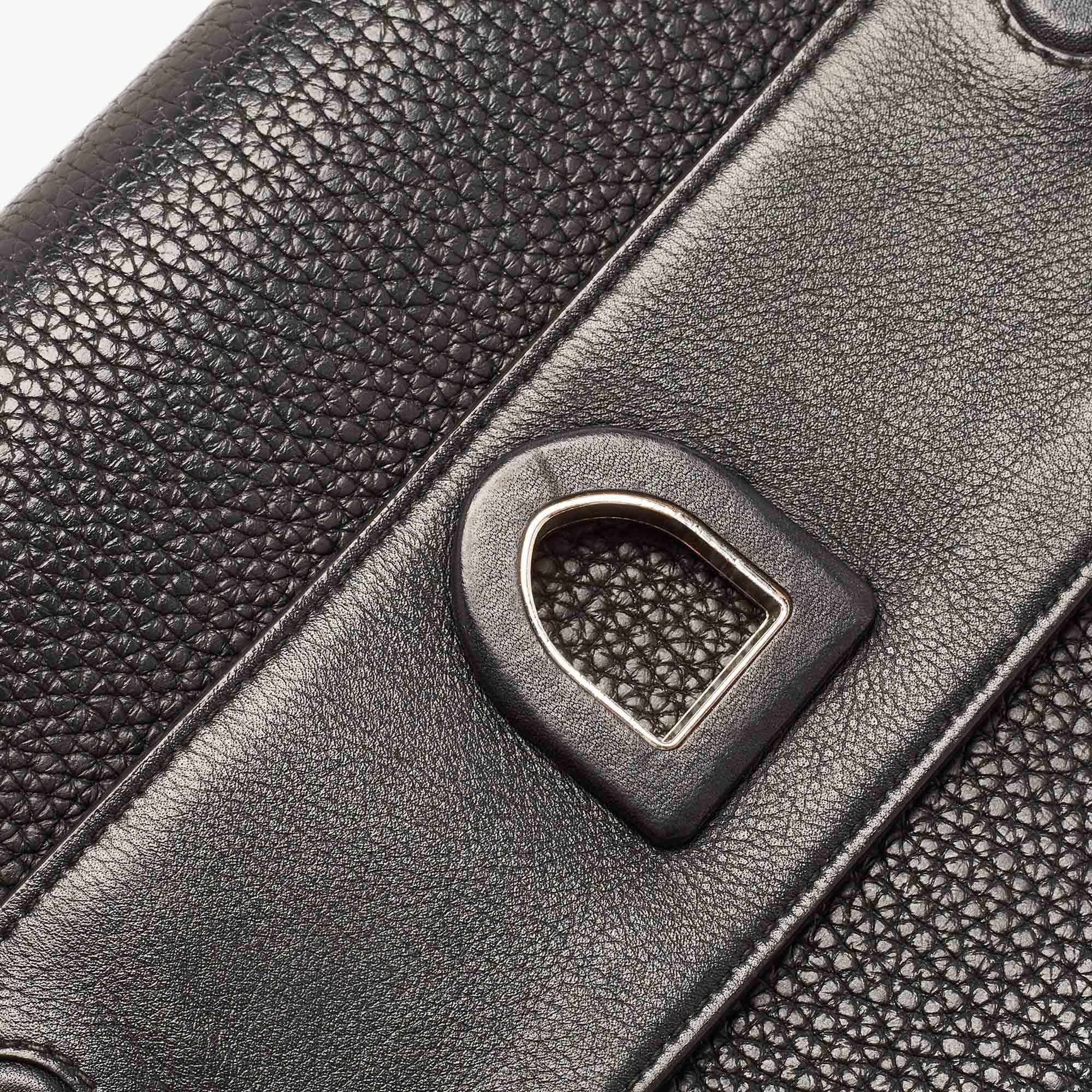 Dior Black Pebbled Leather Mini Diorever Top Handle Bag 12