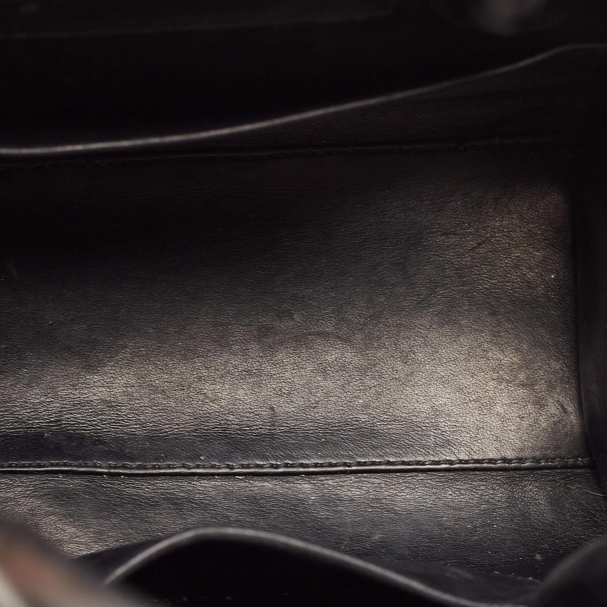 Dior Black Pebbled Leather Mini Diorever Top Handle Bag 5