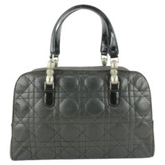 Dior Borsa Boston in pelle nera traforata e trapuntata 549da611