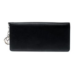 Dior Black/Pink Leather Diorissimo Long Wallet